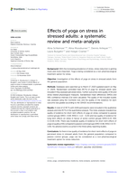 Effects of yoga on stress in stressed adults: a systematic review and meta-analysis