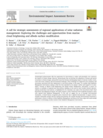 A call for strategic assessments of regional applications of solar radiation management: Exploring the challenges and opportunities from marine cloud brightening and albedo surface modification