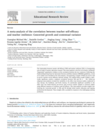 A meta-analysis of the correlation between teacher self-efficacy and teacher resilience: Concerted growth and contextual variance