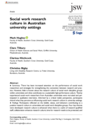 Social work research culture in Australian university settings