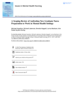 A Scoping Review of Australian New Graduate Nurse Preparation to Work in Mental Health Settings