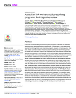 Australian link worker social prescribing programs: An integrative review