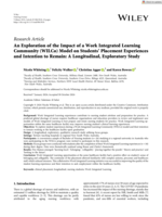 An Exploration of the Impact of a Work Integrated Learning Community (WILCo) Model on Students’ Placement Experiences and Intention to Remain: A Longitudinal, Exploratory Study