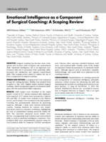Emotional Intelligence as a Component of Surgical Coaching: A Scoping Review