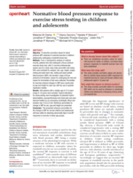 Normative blood pressure response to exercise stress testing in children and adolescents