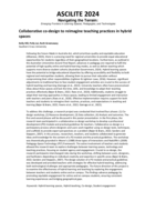 Collaborative co-design to reimagine teaching practices in hybrid spaces