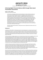 Enhancing Digital Financial Advisory Skills through Video-based Presentation Assessments