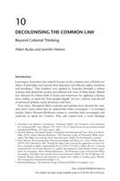 Decolonising the Common Law: Beyond Colonial Thinking