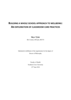 Building a whole school approach to wellbeing: An exploration of classroom care practices