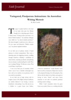 Variegated, Fissiparous Animations: An Australian Writing Memoir