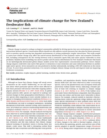 The implications of climate change for New Zealand’s freshwater fish
