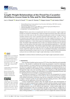 Length–Weight Relationships of the Prized Sea Cucumber Holothuria lessoni from In Situ and Ex Situ Measurements