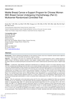 Mobile Breast Cancer e-Support Program for Chinese Women With Breast Cancer Undergoing Chemotherapy (Part 2): Multicenter Randomized Controlled Trial