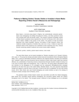 Patterns in Making Victims' Gender Visible or Invisible in News Media Reporting of Boko Haram's Massacres and Kidnappings