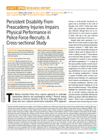 Persistent Disability From Preacademy Injuries Impairs Physical Performance in Police Force Recruits: A Cross-sectional Study