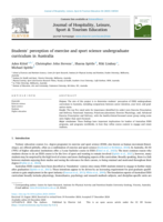 Students’ Perception of Exercise and Sport Science Undergraduate Curriculum in Australia
