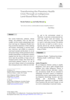Transforming the Planetary Health Crisis Through an Indigenous Land-Based Meta-Narrative