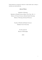 Trauma-informed care through the lifeworld of mental health nurses employed in hospital-based mental health settings
