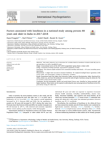 Factors associated with loneliness in a national study among persons 80 years and older in India in 2017-2018