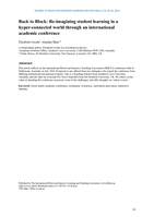 Back to Block: Re-imagining student learning in a hyper-connected world through an international academic conference