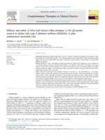 Efficacy and safety of olive leaf extract (Olea europaea L.) for glycaemic control in adults with type 2 diabetes mellitus (ESOLED): A pilot randomised controlled trial