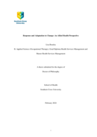 Response and Adaptation to Change: An Allied Health Perspective