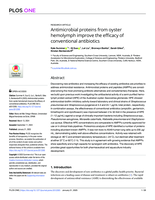 Antimicrobial proteins from oyster hemolymph improve the efficacy of conventional antibiotics