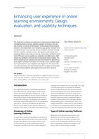 Enhancing user experience in online learning environments: Design, evaluation, and usability techniques