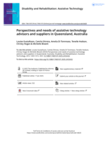 Perspectives and needs of assistive technology advisors and suppliers in Queensland, Australia