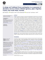 Co-design and Traditional Owner participation in an assessment of abundance and size of Donax deltoides (garlaany, pipi) in Ngambaa Country, New South Wales, Australia