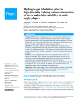 Hydrogen gas inhalation prior to high-intensity training reduces attenuation of nitric oxide bioavailability in male rugby players