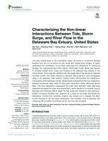 Characterizing the Non-linear Interactions Between Tide, Storm Surge, and River Flow in the Delaware Bay Estuary, United States
