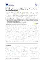 Modeling Assessment of Tidal Energy Extraction in the Western Passage