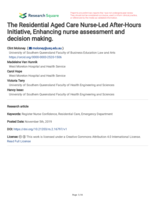 The Residential Aged Care Nurse-Led After-Hours Initiative, Enhancing nurse assessment and decision making