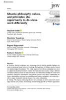 Ubuntu philosophy, values, and principles: An opportunity to do social work differently