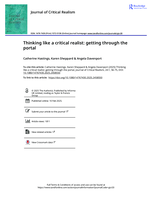 Thinking like a critical realist: getting through the portal