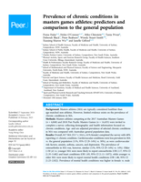 Prevalence of chronic conditions in masters games athletes: predictors and comparison to the general population