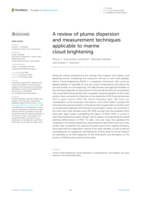 A review of plume dispersion and measurement techniques applicable to marine cloud brightening