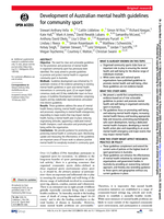 Development of Australian mental health guidelines for community sport