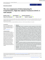 The core components of clinical planning for Comprehensive, High‐dose Aphasia Treatment (CHAT): A task analysis