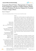 Ecosystem-Based Fishery Management of Antarctic Krill (Euphausia superba) to Support Baleen Whales and other Predators Production Adapted for Potential Climate Change Effects