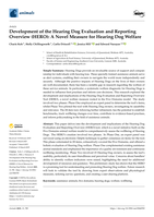 Development of the Hearing Dog Evaluation and Reporting Overview (HERO): A Novel Measure for Hearing Dog Welfare