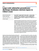 Large scale submarine groundwater discharge dominates nutrient inputs to China’s coast