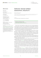 Editorial: Animal welfare assessment, Volume III