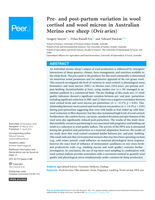Pre- and post-partum variation in wool cortisol and wool micron in Australian Merino ewe sheep (Ovis aries)