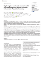 Exploring the barriers to mental health help-seeking among African Migrants in Australia: A qualitative study