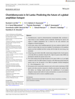 Chytridiomycosis in Sri Lanka: Predicting the future of a global amphibian hotspot