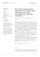 Non-invasive wool hormone assessment of Australian merino rams (Ovis aries): a pilot investigation of cortisol and testosterone