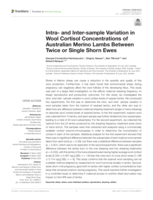 Intra- and Inter-sample Variation in Wool Cortisol Concentrations of Australian Merino Lambs Between Twice or Single Shorn Ewes
