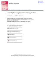 Leveraging technology for animal anatomy practicals